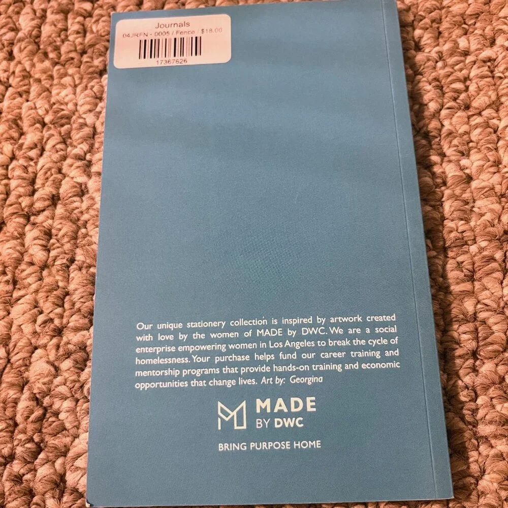 Blue and White Made by DWC Lined Journal **Brand New**